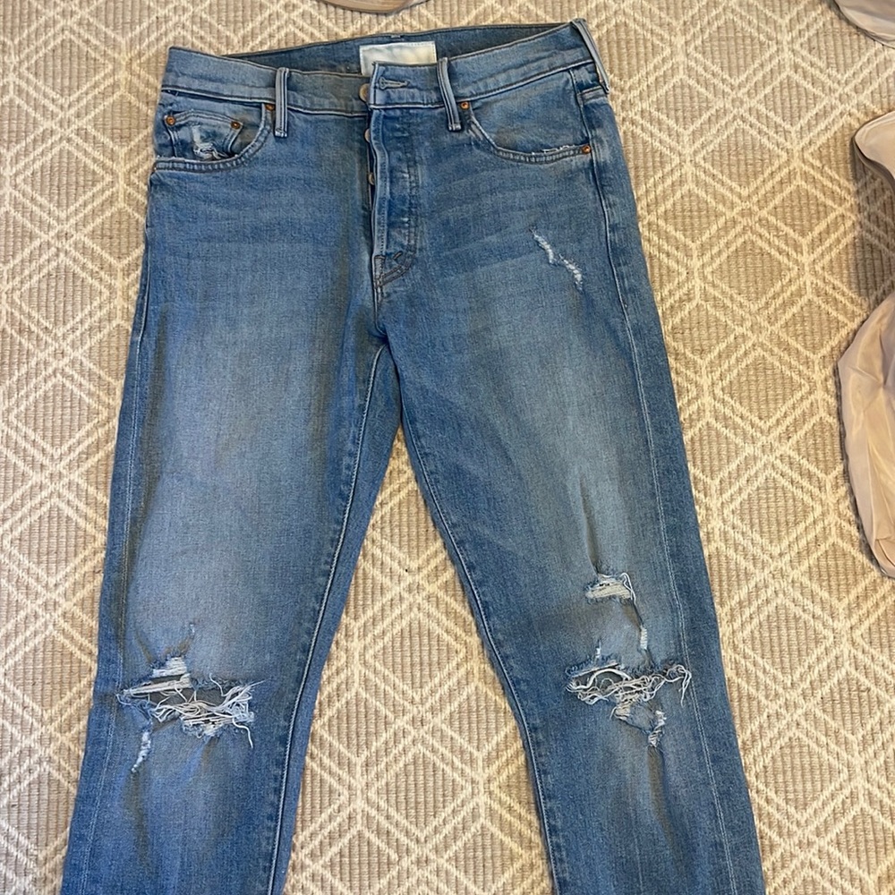 Mother distressed jeans